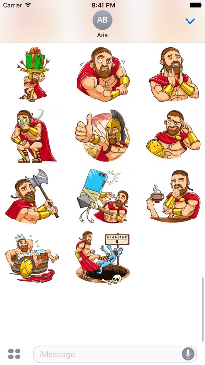 Funny Spartan Heroes Stickers