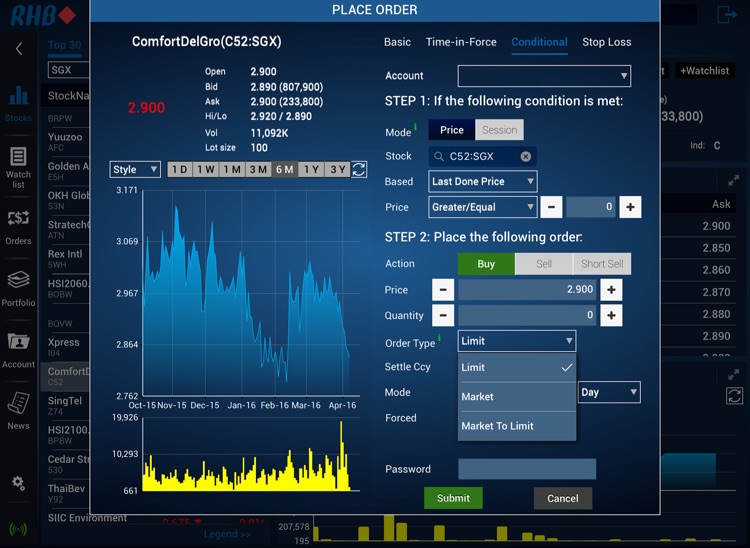 RHBInvest SG 2.0 for iPad