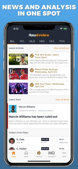 RotoGrinders Daily Fantasy(圖3)-速報App