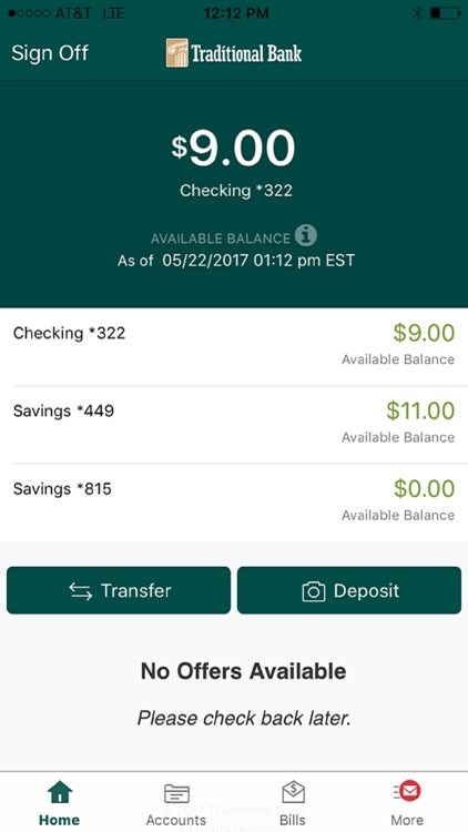 Traditional Bank Mobile