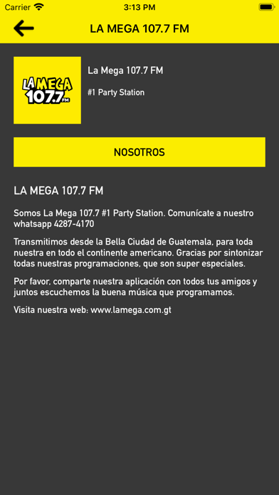 La Mega 107.7 FM screenshot 2