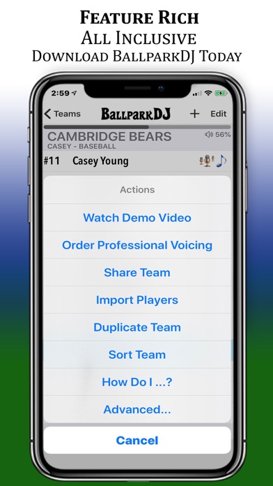 BallparkDJ Walkout Intros Screenshot