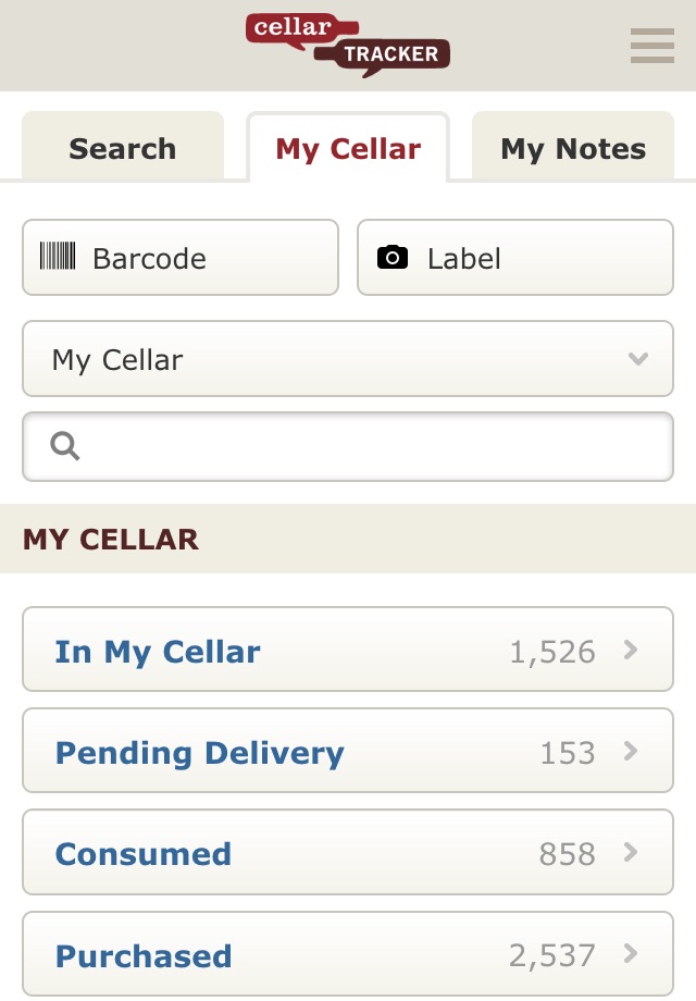 CellarTracker screenshot 2