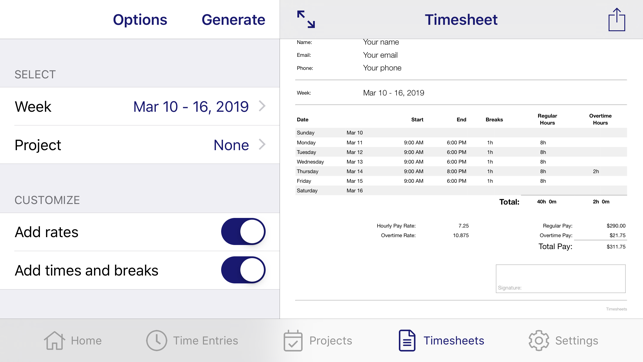 Timesheets: Create & print(圖1)-速報App