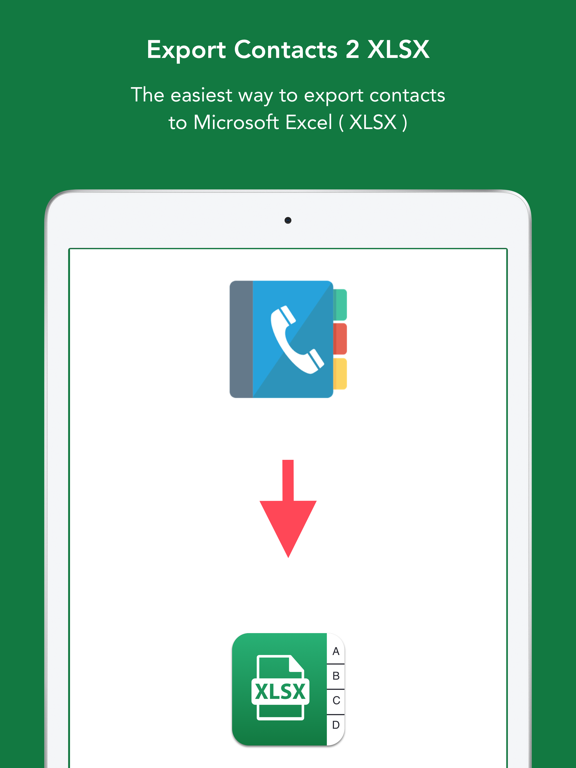 Contacts to XLSX - Excel Sheet