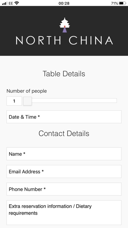 North China Table Booking