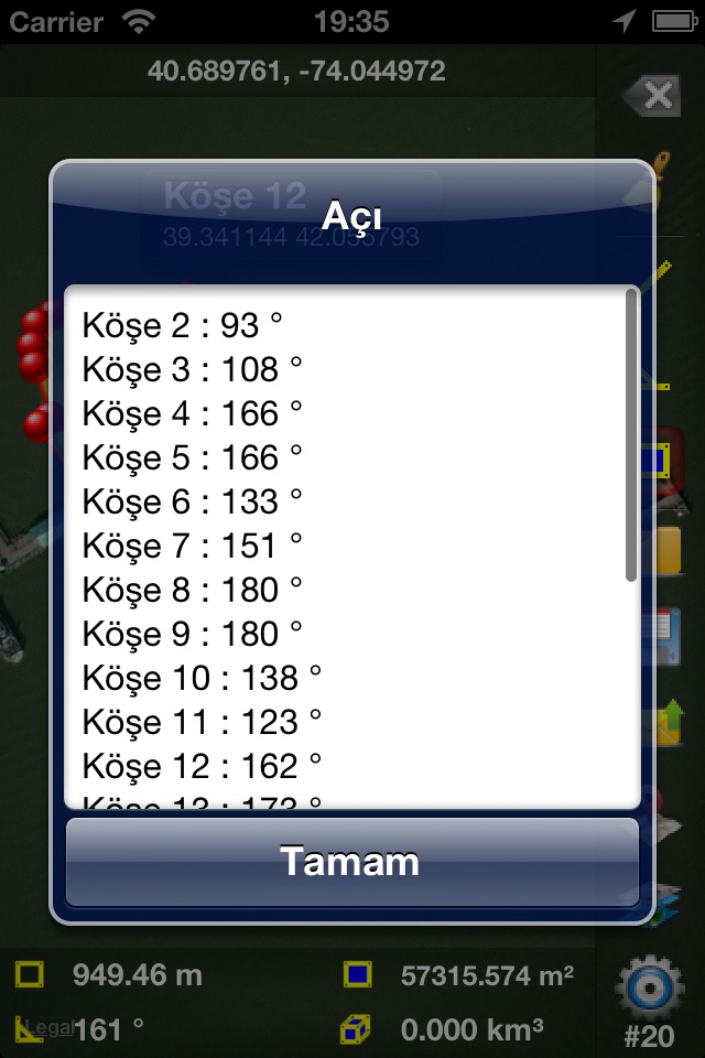 GPS Alan Ölçümü Lite screenshot 4