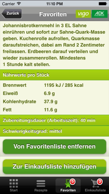 AOK glutenfreie Rezepte screenshot-3