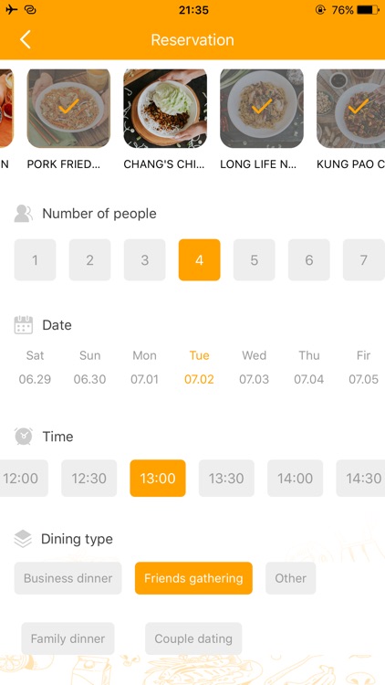 Dinning reservation screenshot-3