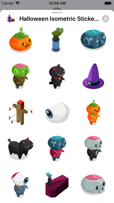 Halloween Isometric Stickers Screenshot 1