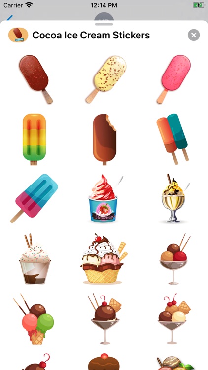 Cocoa Ice Cream Stickers