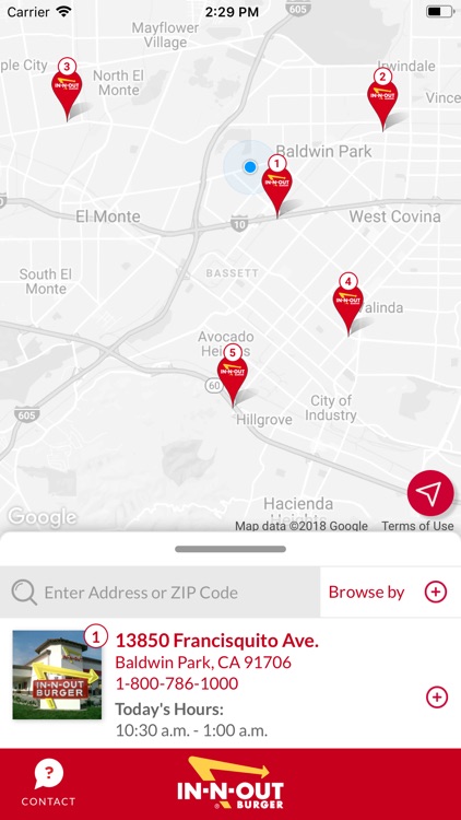 In-N-Out Locator