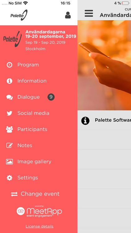 PaletteEvent Meeting app