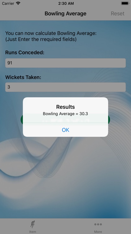 Bowling Average Cricket