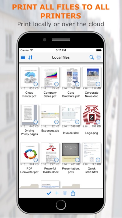 PrintCentral Pro for iPhone/iPod Touch Screenshot 1