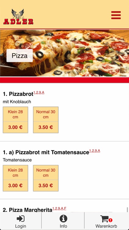 Pizza Adler Gottmadingen