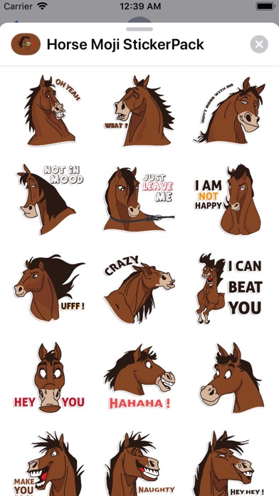 Horse Moji StickerPack screenshot 4