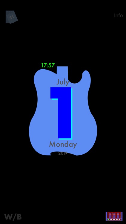 GuitarSilhouetteCalendar