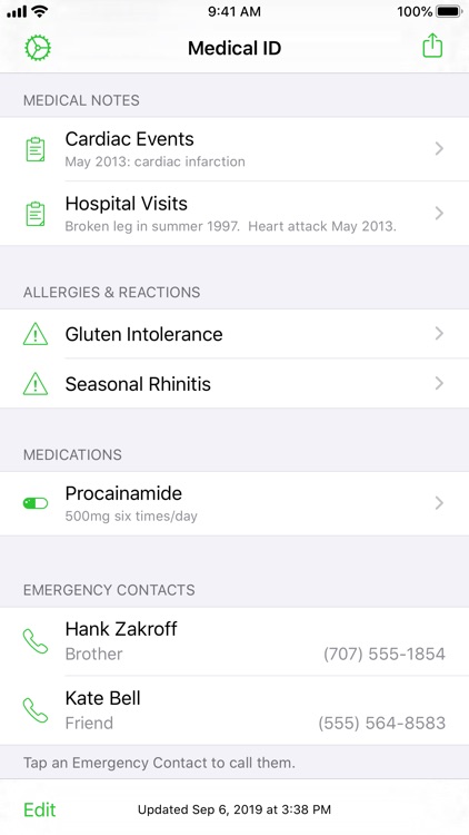 Medical ID Record