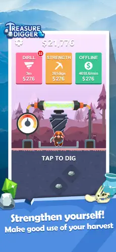 Captura de Pantalla 3 Treasure Digger:Miner! iphone