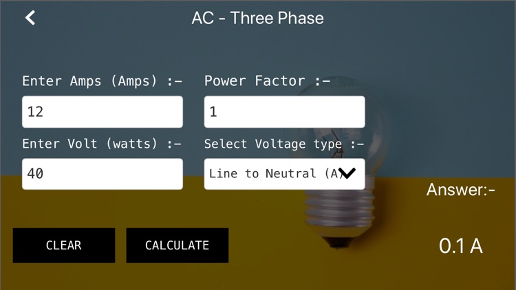 Electricity-Cal For (W) & (A) screenshot-3