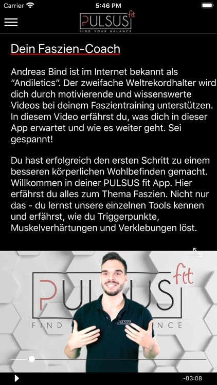 PULSUS fit – Faszien Set App