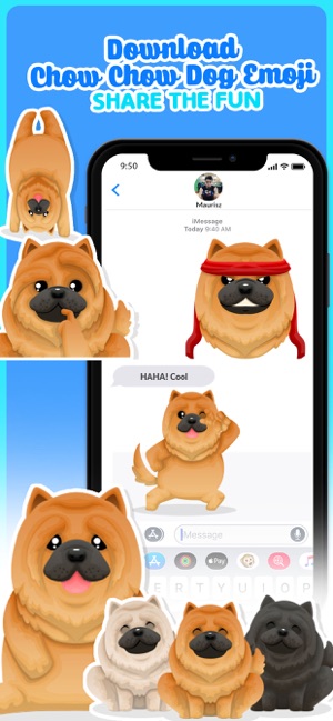 Chow Chow Dog Emoji Stickers(圖5)-速報App