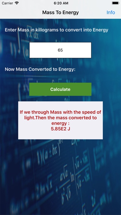 Mass To Energy Converter screenshot-5