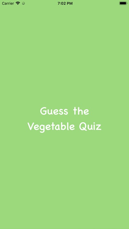 Guess the Vegetable Quiz