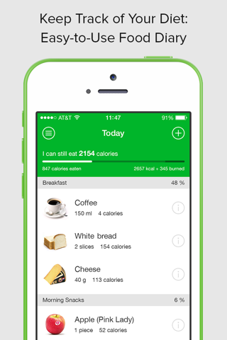 Calorie, Carb & Fat Counter - náhled