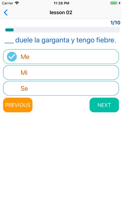 Spanish Grammar Test screenshot-6