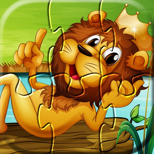 Wild animals kids puzzle games icon