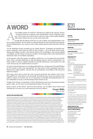 AQ: Australian Quarterly - náhled