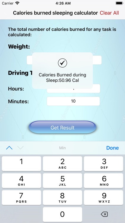 calories burned in driving car screenshot-7