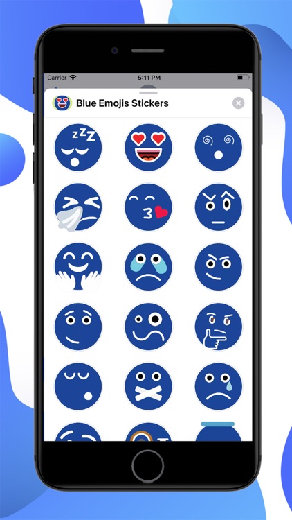 Blue Emojis Stickers
