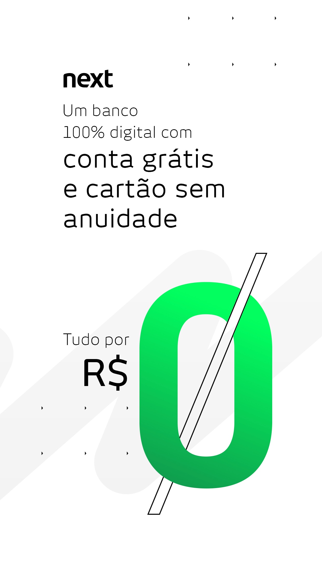 Screenshot do app banco next