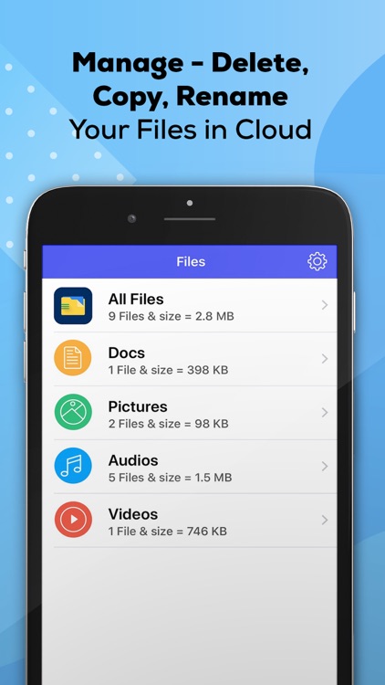 Cloud File Manager, Organizer