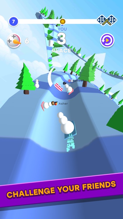 Snowman Race 3D PRO screenshot-4