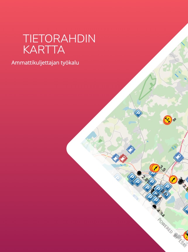 Tietorahdin kartta on the App Store