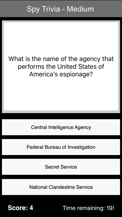 Spy Trivia