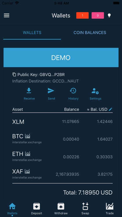 Interstellar - Stellar Wallet