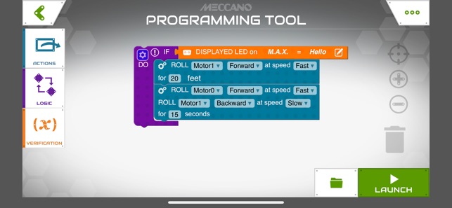 meccano max programming