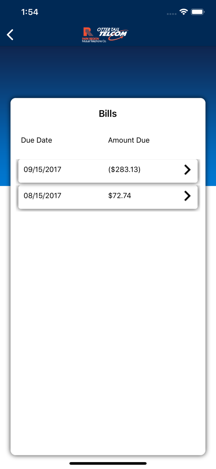 Park Region Telephone Payments