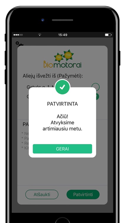 Biomotorai LV app screenshot-3