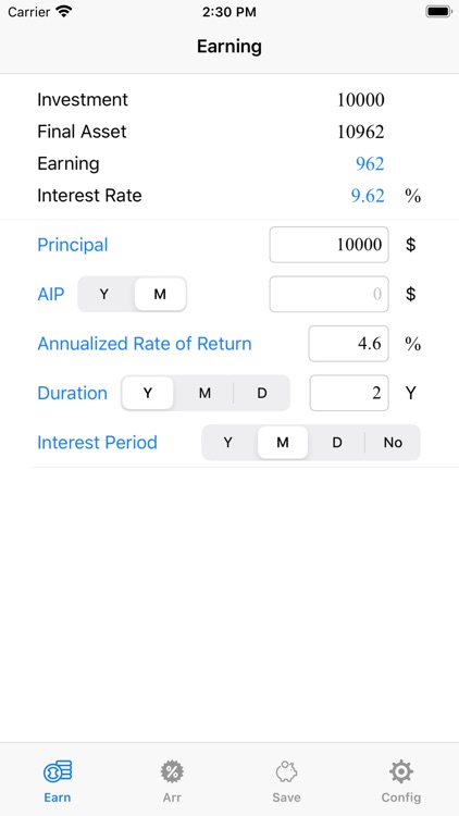 X Compound Interest Calculator