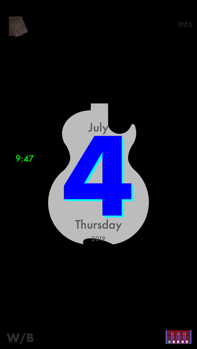 GuitarSilhouetteCalendarLite screenshot 4