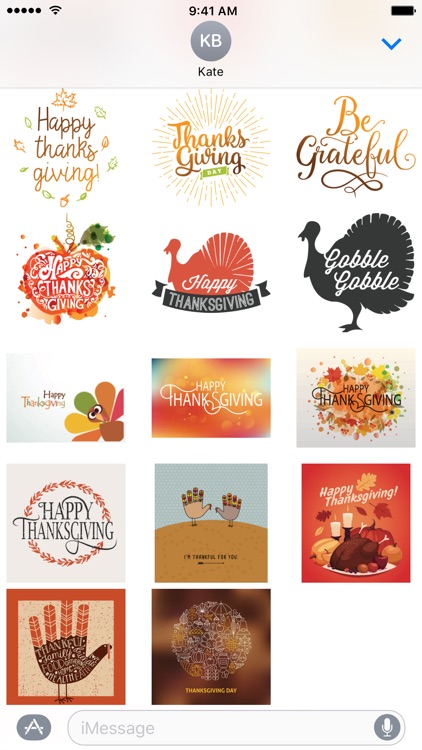 Thanksgiving Day Stickers