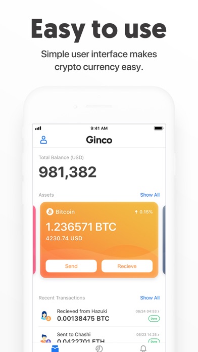 Ginco - Cryptocurrency Wallet screenshot 3