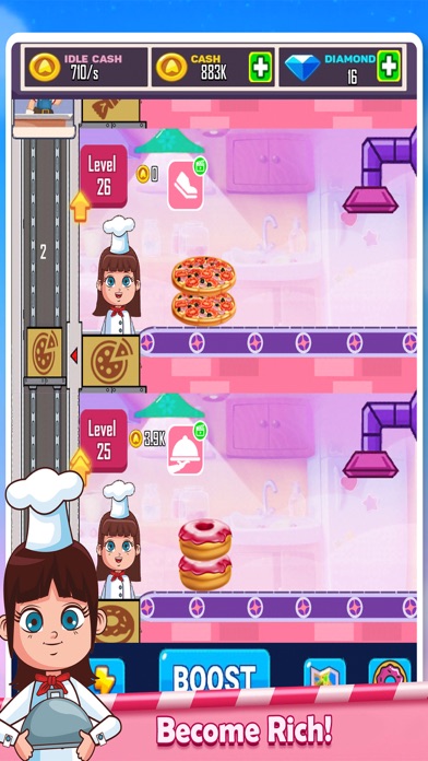 Cooking Idle Donut Baking Game screenshot 2