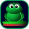 Tap to jump the frog and land on the platforms